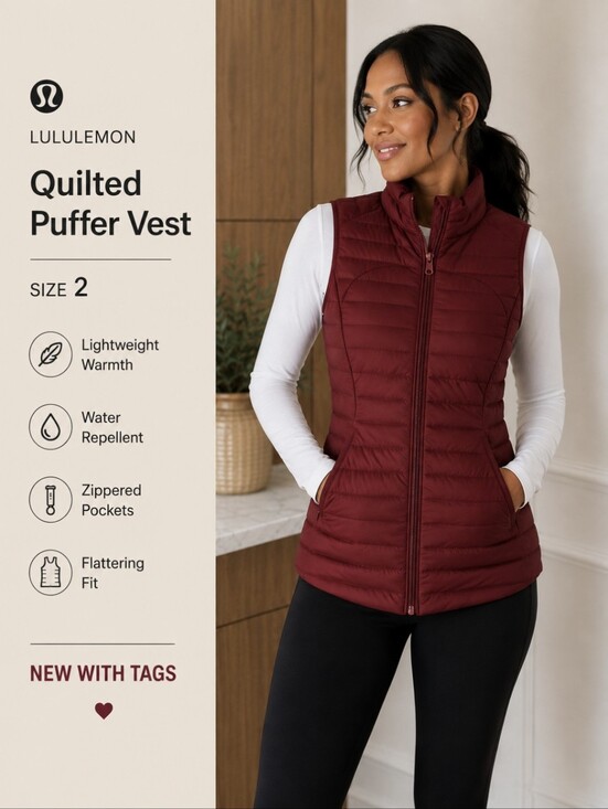 lululemon athletica Jackets & Blazers - NWT- LuLuLemon Athletica Pack It Down Vest - Size 2